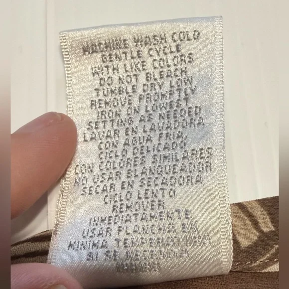 Worthington Brown and Cream Leaf Pattern Skirt Size 18 - Picture 4 of 4